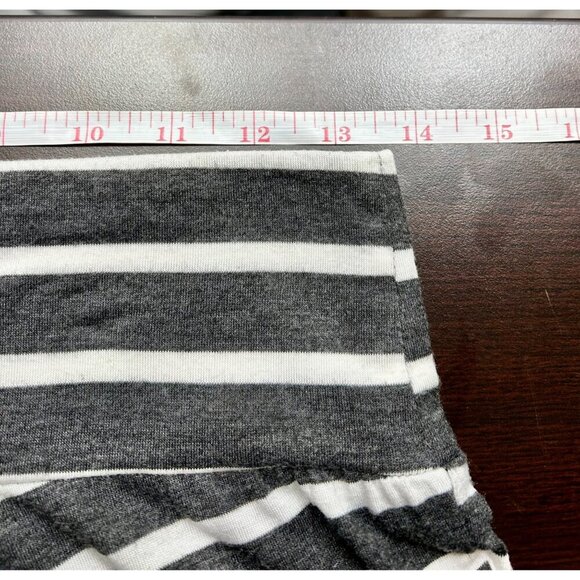 AB Studio Women's Black White Stripe Maxi Skirt Size LARGE - Picture 5 of 6